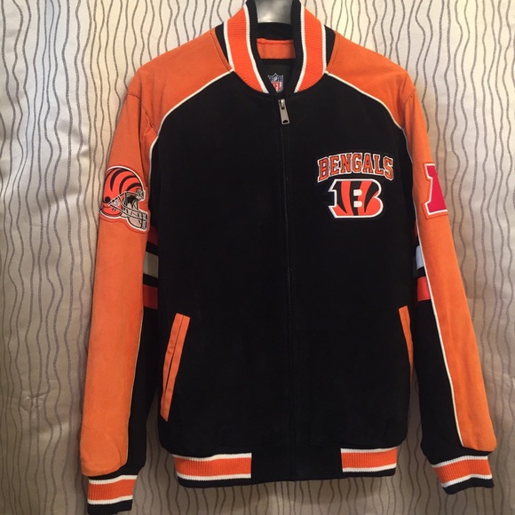 Mens Cincinnati Faux Suede Bomber Jacket Size: M - Picture 1 of 6